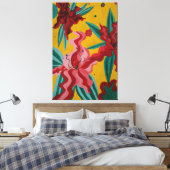 lelies, bloemen, abstractie, abstractionisme, canvas afdruk (Insitu (Slaapkamer))