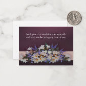 Lelies Bloemen Na Begrafenis Dank u Kaarten Notitiekaartje (Voorkant / Achterkant in situ)