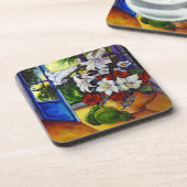 Lelies en peren Onderzetter Set van 6 (Linkerzijde)