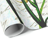 lelies en schrift cadeaupapier (Rol Hoek)