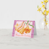 "Lelies" fine art 50e verjaardagskaart Kaart (Gele Bloem)