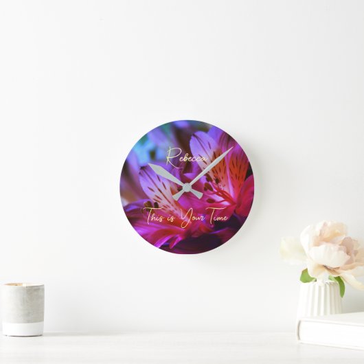 Lelies Floral  wandklok (Huis)