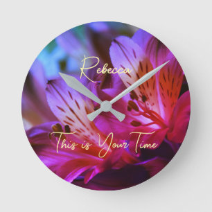 Lelies Floral wandklok