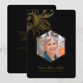  Lelies Gold Memorial Foto Dank u wel Bedankkaart (Voorkant / Achterkant)