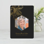  Lelies Gold Memorial Foto Dank u wel Bedankkaart (Staand voorkant)