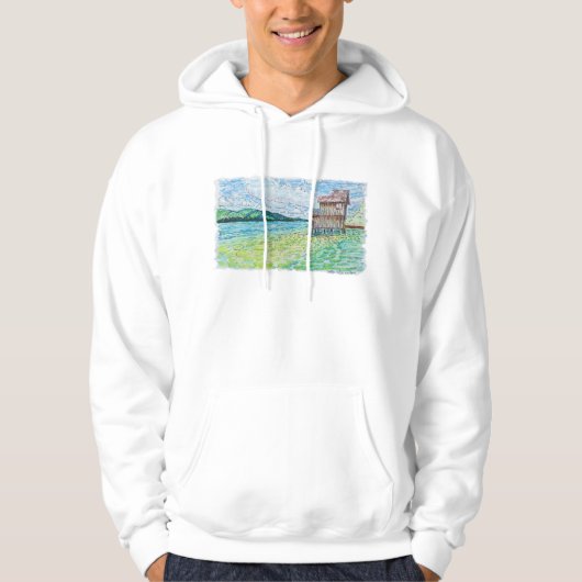 Lelies in Meer Hoodie (Voorkant)