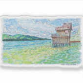 Lelies in Meer Sticker (Voorkant)
