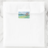 Lelies in Meer Vierkante Sticker (Tas)