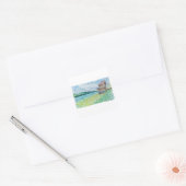 Lelies in Meer Vierkante Sticker (Envelop)