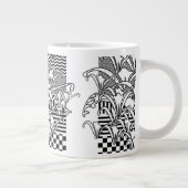 Lelies in zwart en wit grote koffiekop (Rechts)