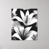 Lelies in zwart-wit Canvas Print (Voorkant)