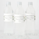 Lelies, Magnolia's, Rozen Bloemenbruiloft Waterfles Etiket (Flessen)