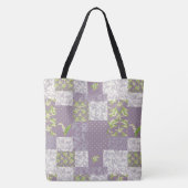 Lelies-of-the-Valley Faux Patchwork in Mauve Tote Bag (Achterkant)
