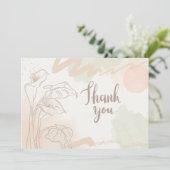 Lelies plat bedankkaartje bedankkaart (Staand voorkant)