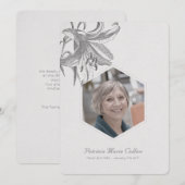  Lelies Sympathy Memorial Foto Dank u Bedankkaart (Voorkant / Achterkant)