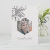  Lelies Sympathy Memorial Foto Dank u Bedankkaart (Staand voorkant)