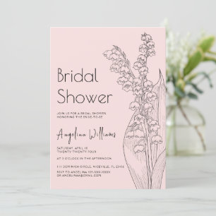 Lelies van de vallei Bridal Shower Invitation Kaart