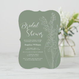 Lelies van de vallei Bridal Shower Invitation Kaart