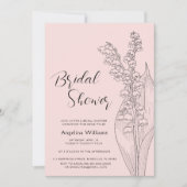 Lelies van de vallei Bridal Shower Invitation Kaart (Voorkant)