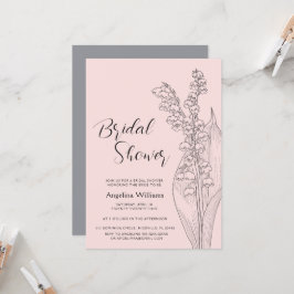 Lelies van de vallei Bridal Shower Invitation Kaart