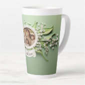 Lelies van de vallei Gepersonaliseerde Familie Fot Latte Mok (Rechterhoek)