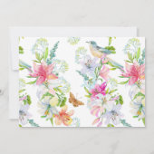 Lelies Waterverf bruiloft Bedankkaart (Achterkant)