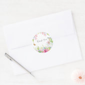 Lelies Waterverf bruiloft Dank u Ronde Sticker (Envelop)