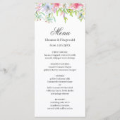 Lelies Waterverf Wedding Menu (Voorkant)