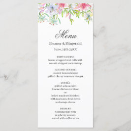 Lelies Waterverf Wedding Menu