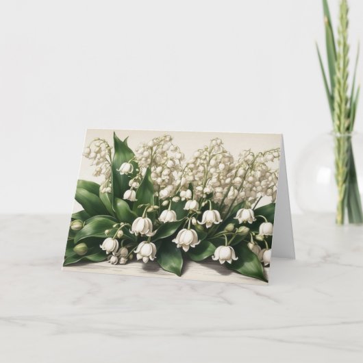 Lelietje-van-dalen bloemen kaart (Voorkant)