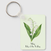 Lelietje-van-dalen bloemen sleutelhanger (Voorkant)
