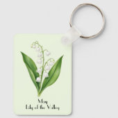 Lelietje-van-dalen bloemen sleutelhanger (Achterkant)