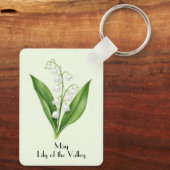 Lelietje-van-dalen bloemen sleutelhanger (Achterkant)