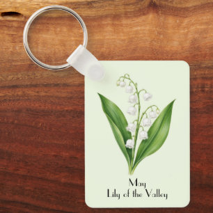 Lelietje-van-dalen bloemen  sleutelhanger