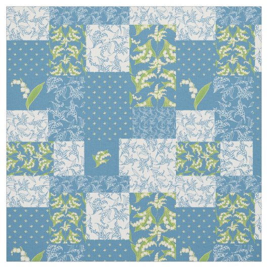 Lelietje-van-dalen Bloemige Nabootsing Patchwork B Stof (Swatch)