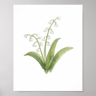 Lelietje-van-dalen bloemschilderij poster