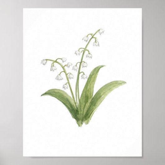 Lelietje-van-dalen bloemschilderij poster (Voorkant)