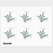 Lelietje-van-dalen bloemstuk Aangepaste naam Ronde Sticker (Vel)