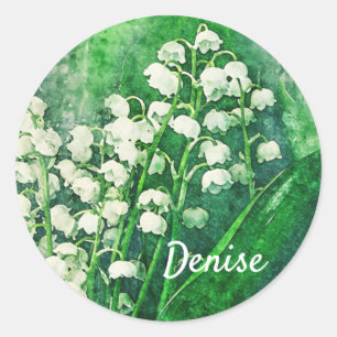 Lelietje-van-dalen bloemzegels stickers