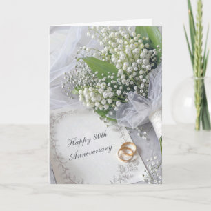 Lelietje-van-dalen-boeket 80ste verjaardag kaart