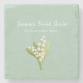 Lelietje-van-dalen Boeket Bruidsdouche Stenen Onderzetter (Voorkant)