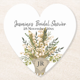 Lelietje-van-dalen Bruids Bruiloft Kartonnen Onderzetters