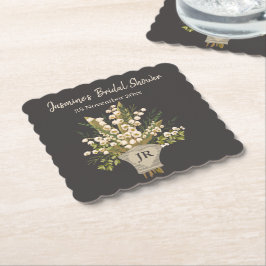 Lelietje-van-dalen Bruidsa Shower Kartonnen Onderzetters