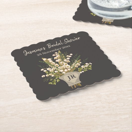 Lelietje-van-dalen Bruidsa Shower  Kartonnen Onderzetters (Gebogen)