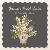 Lelietje-van-dalen Bruidsa Shower  Kartonnen Onderzetters (Voorkant)