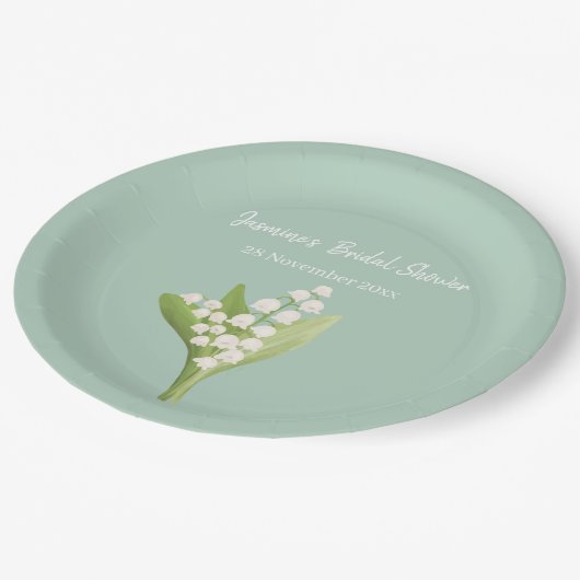 Lelietje-van-dalen Bruidsboeket Bruiloft  Papieren Bordje (Gekanteld)