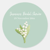 Lelietje-van-dalen Bruidsboeket Bruiloft  Ronde Sticker (Voorkant)