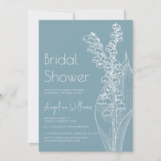 Lelietje-van-dalen Bruidsfeest Uitnodiging (Voorkant)