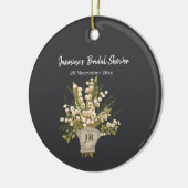 Lelietje-van-dalen Bruidsmeisjes Bruiloft Keramisch Ornament (Links)