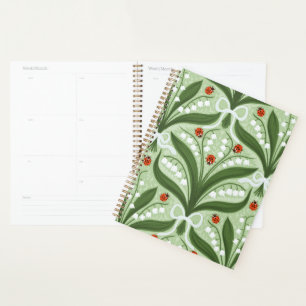 Lelietje-van-dalen en lieveheersbeestjes symmetrie planner